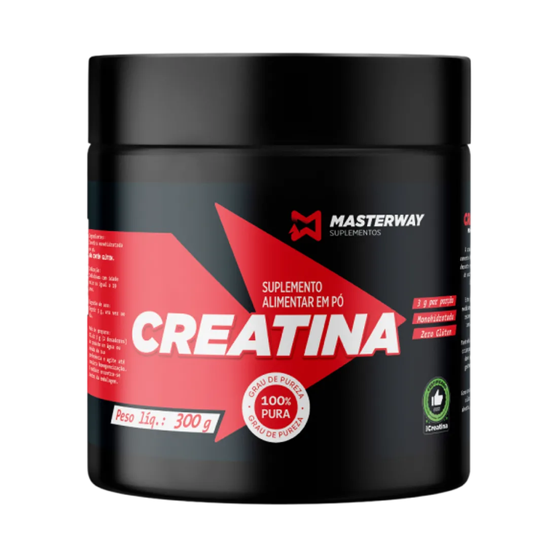 Creatina 300g 100% Pura | Masterway Suplementos