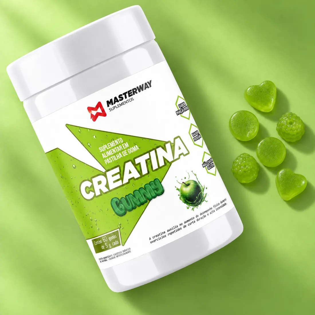Creatina em Goma (60 un) | Masterway Suplementos