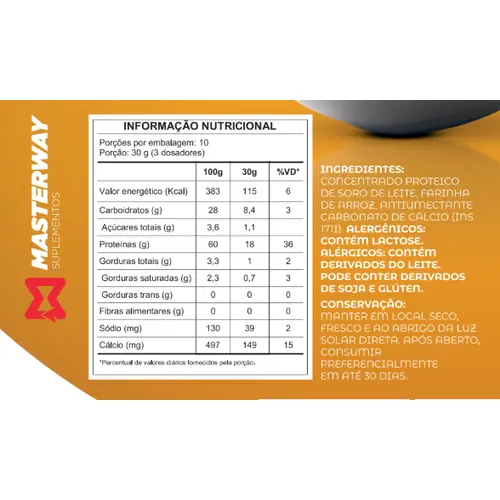 Whey Crispy 400g - Masterway Suplementos