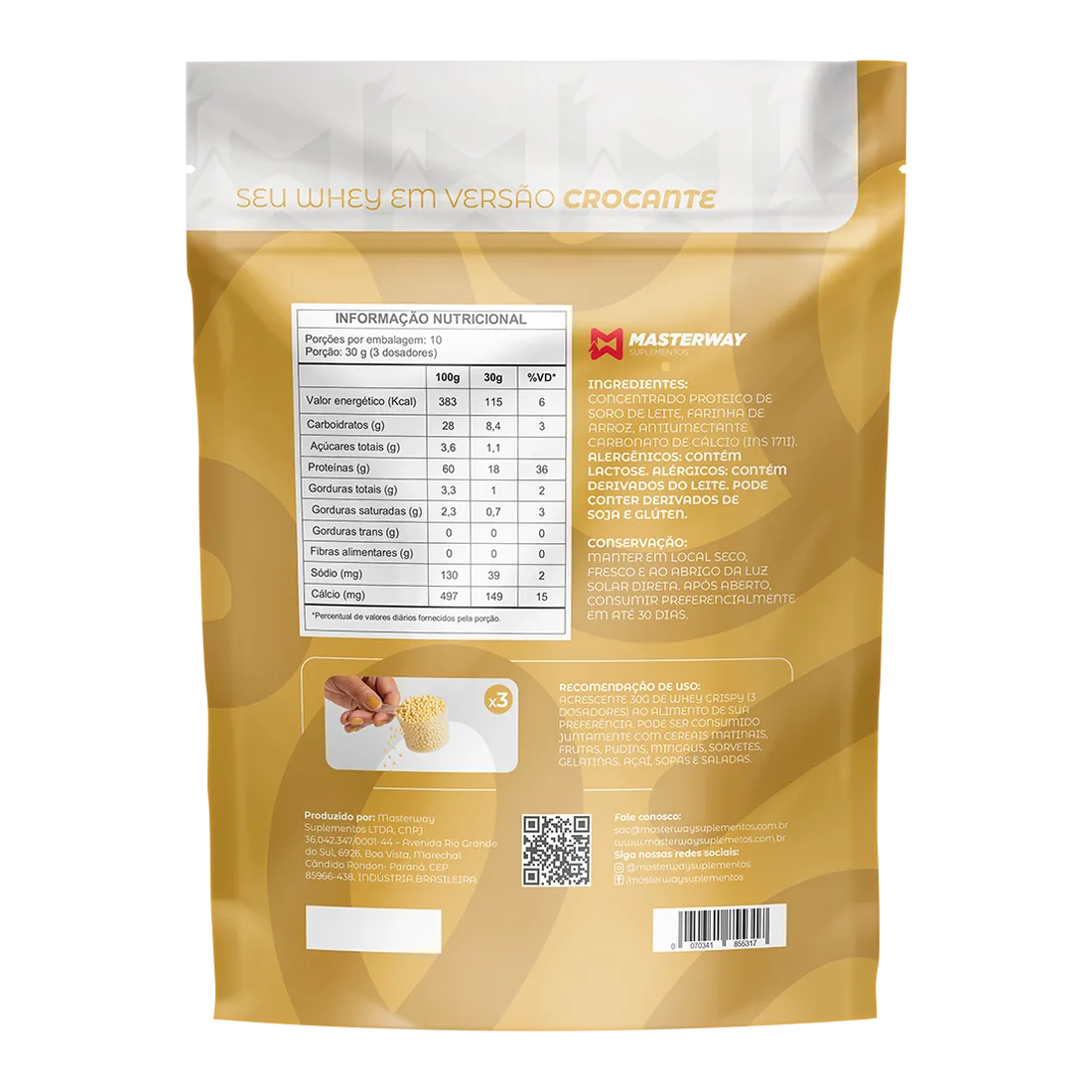 Whey Crispy 400g | Proteína Crocante | Masterway