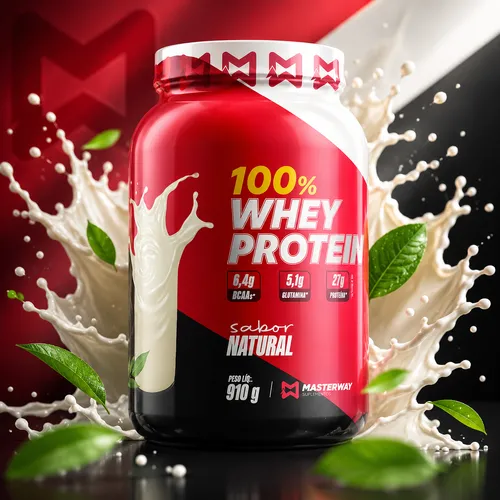 Whey Protein Concentrado Pote 910g - Masterway Suplementos