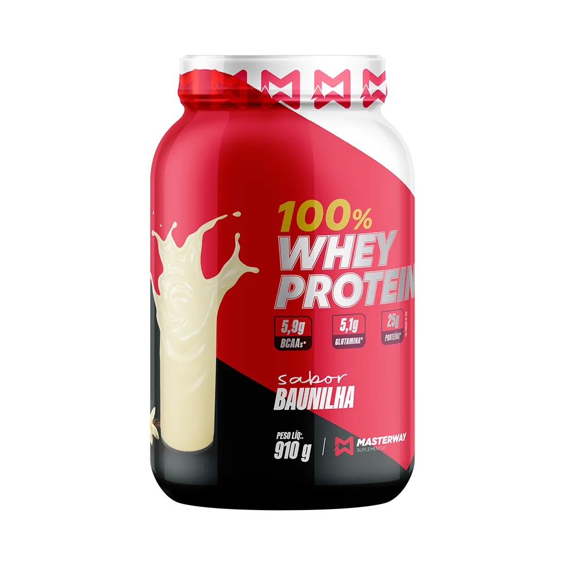 Whey Protein Concentrado Pote 910g | Masterway Suplementos