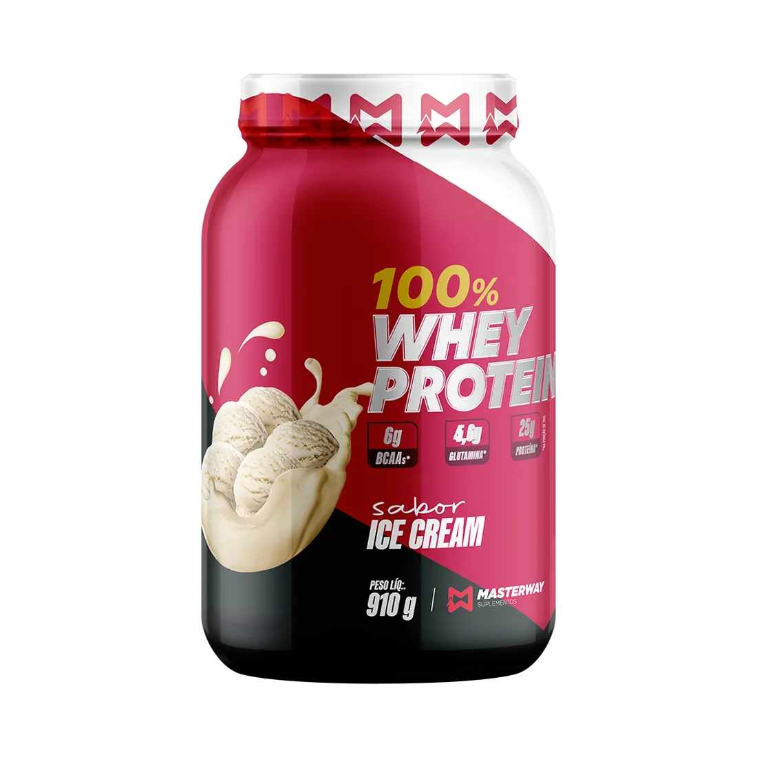 Whey Protein Concentrado Pote 910g | Masterway Suplementos