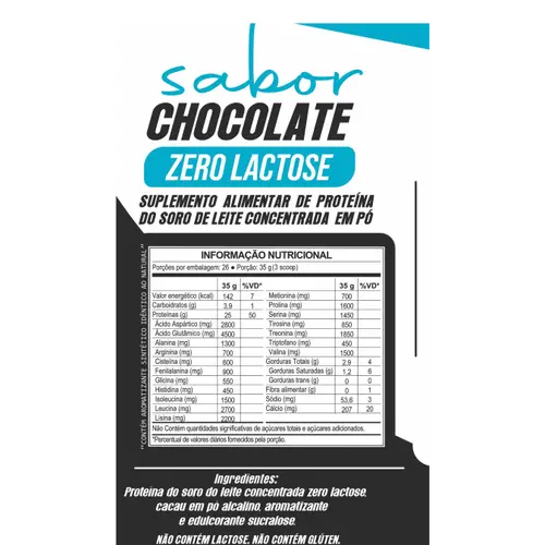 Whey Protein Zero Lactose 910g - Masterway Suplementos