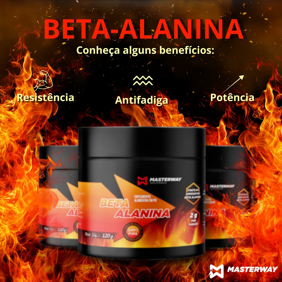 Beta-Alanina em Pó 120g | Suplemento Pré-Treino - imagem 2