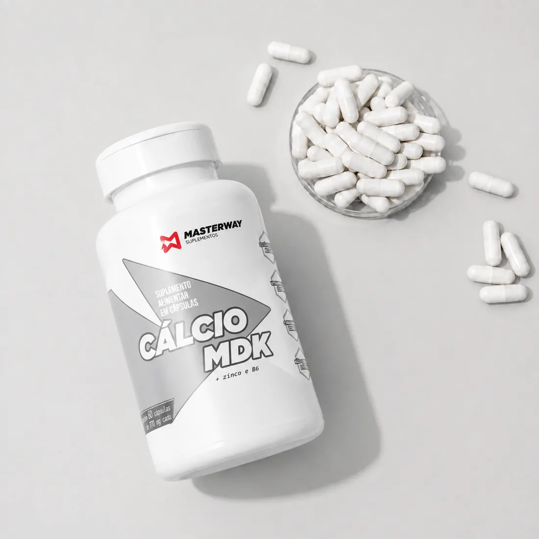 Cálcio MDK 60 Cápsulas | Masterway Suplementos