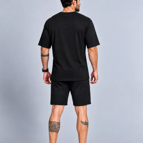 Camiseta Masculina Oversized Preta - Masterway Suplementos