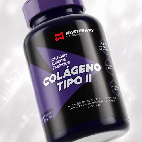 Colágeno Tipo II (30 caps) - Masterway Suplementos