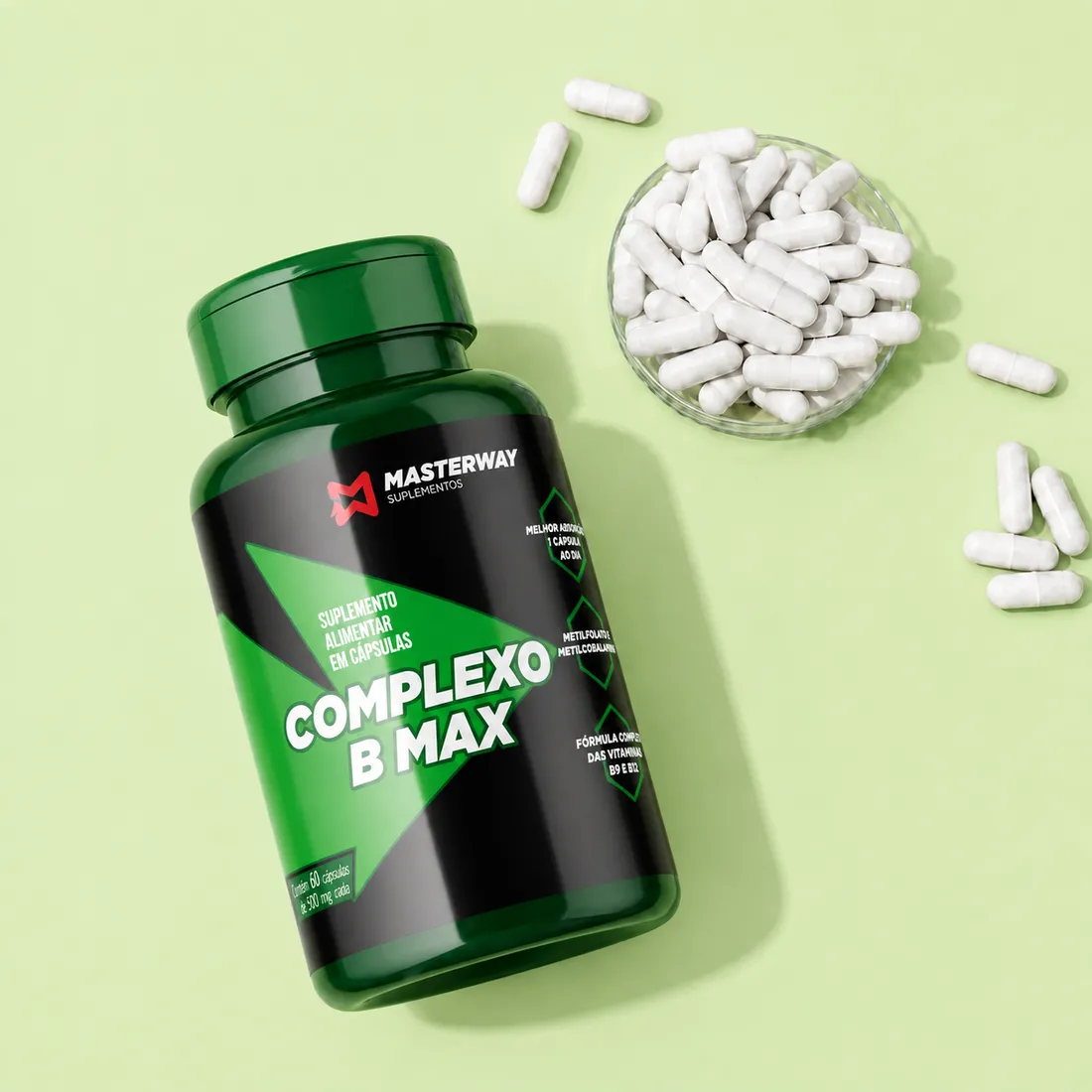 Complexo B Max 60 Cápsulas | Masterway Suplementos