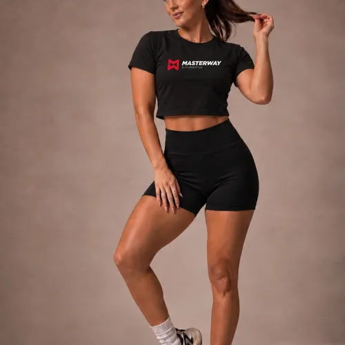 Cropped Feminino Preto - Masterway Suplementos