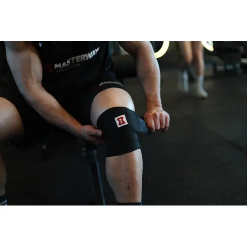 Faixa de Joelho Elástica Compressão - Masterway Suplementos