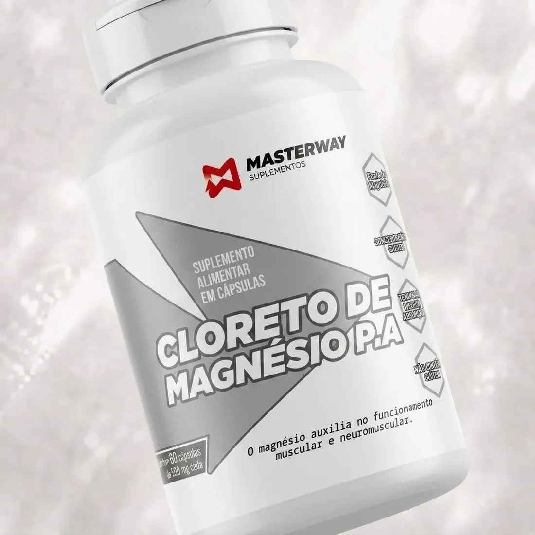 Magnésio 60 Cápsulas | Energia e Recuperação | Masterway