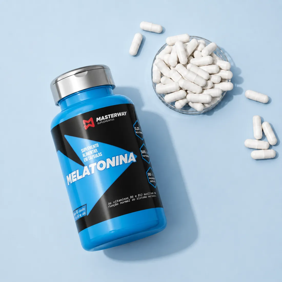 Melatonina 60 Cápsulas | Sono Profundo | Masterway