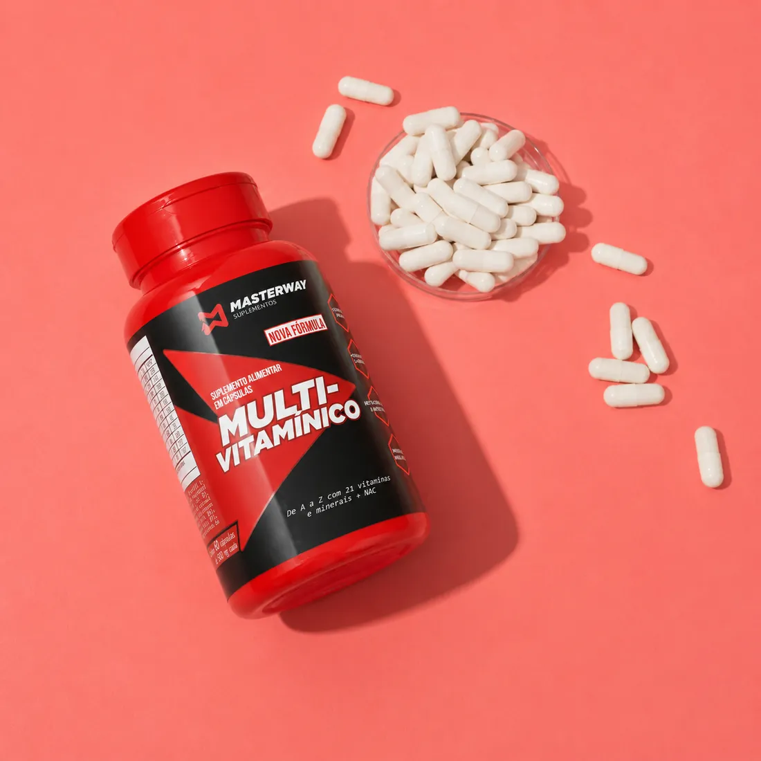 Multivitamínico 60 Cápsulas | Imunidade | Masterway