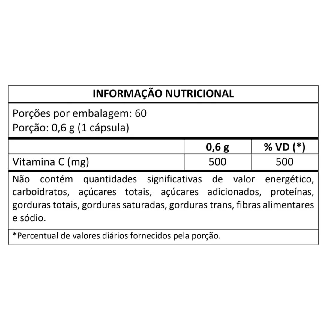 Vitamina C 60 Cápsulas | Imunidade | Masterway
