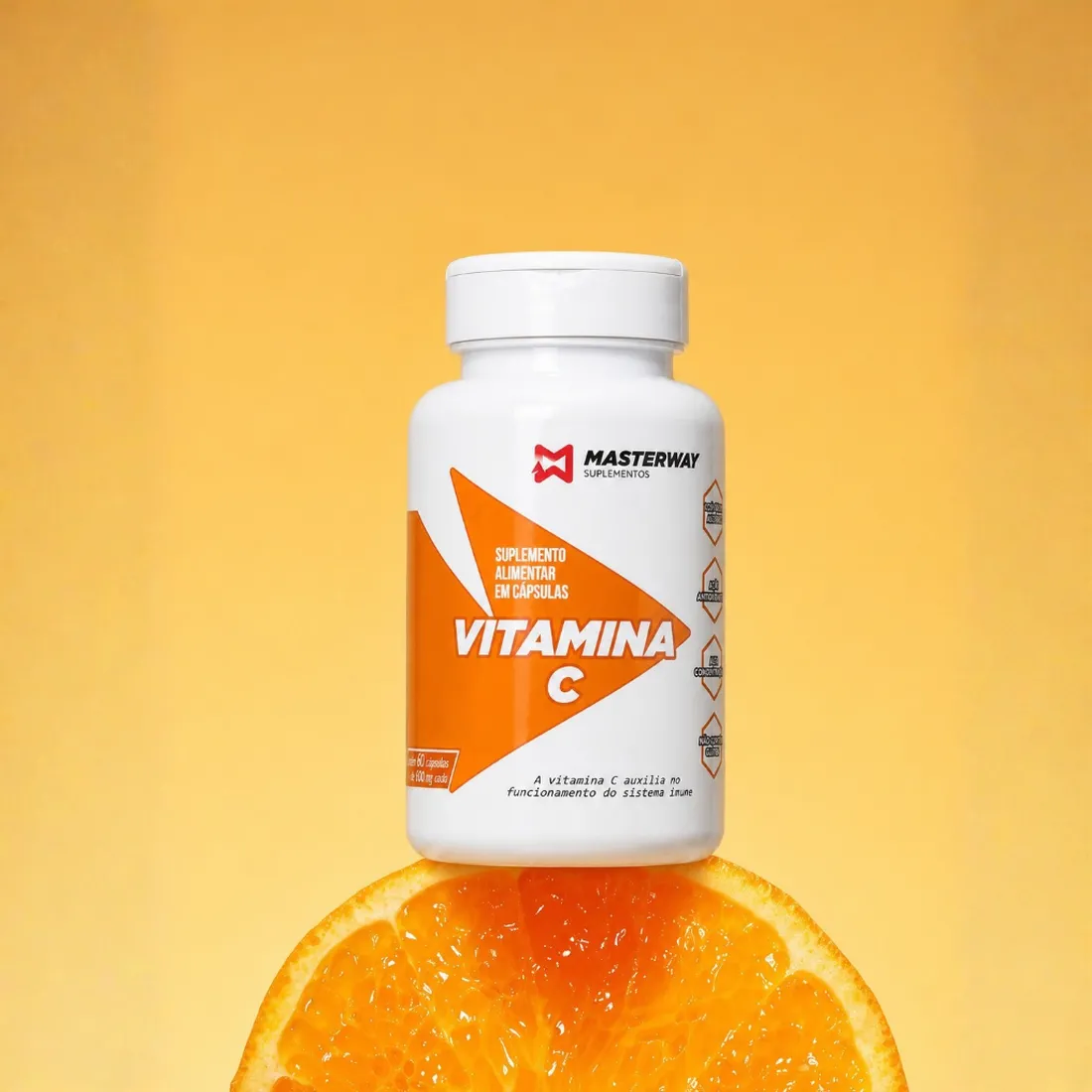 Vitamina C 60 Cápsulas | Imunidade | Masterway