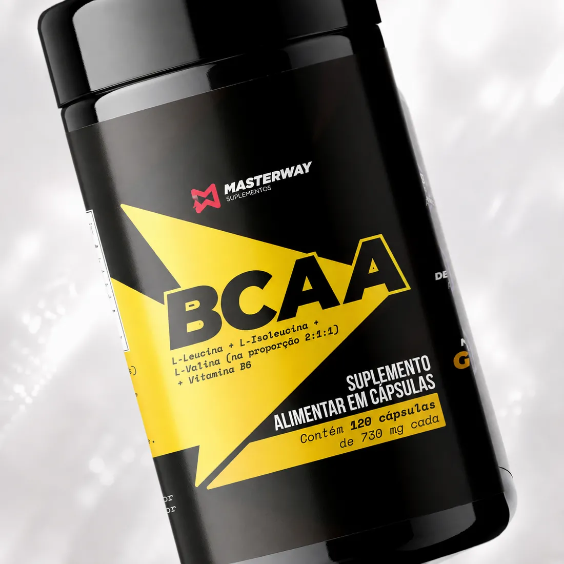 BCAA 2.4g 2:1:1 com Vitamina B6 (120 Caps) | Masterway