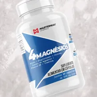 4 Magnésios Masterway 60 Cápsulas | Malato e Quelato - imagem 3