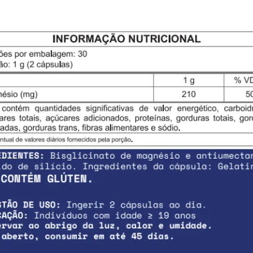 Magnésio QUELADO 60 CAPS