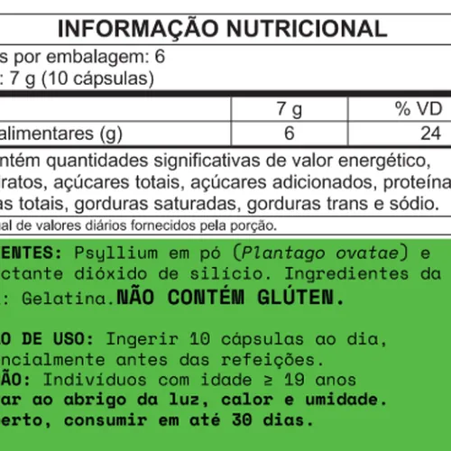 PSYLLIUM (Plantago Ovatae) 60 CAPS