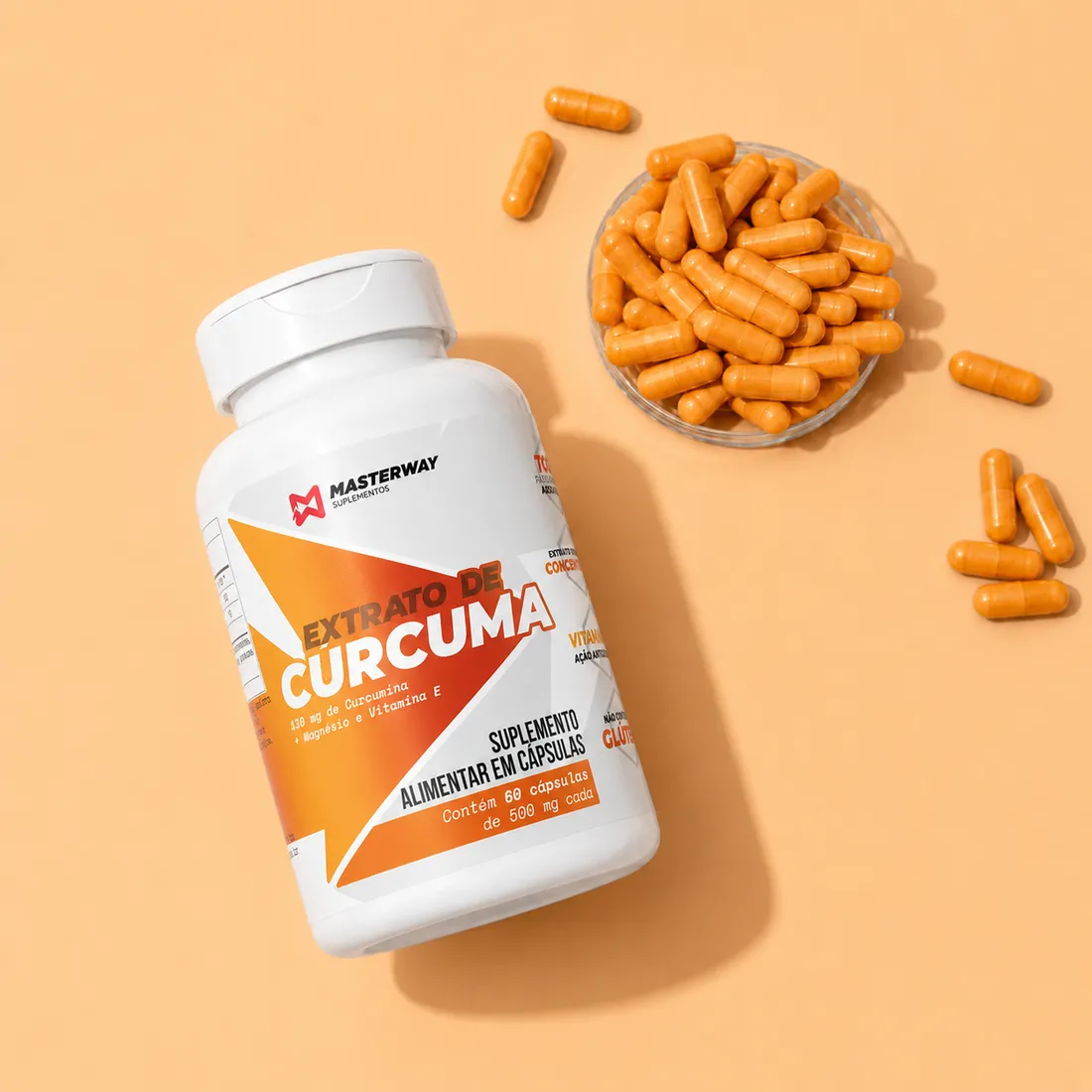 Extrato de Cúrcuma com TCM (60 Cápsulas) | Masterway
