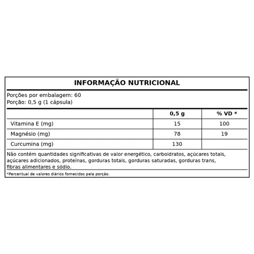 Extrato de Cúrcuma 60 Caps 