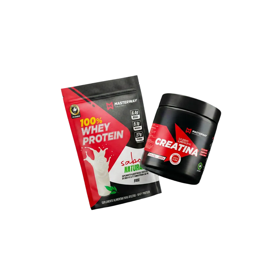 Kit Essencial Treino: Whey e Creatina - Masterway Suplementos