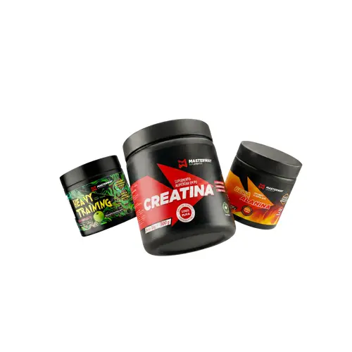 KIT PERFORMANCE E EXPLOSÃO - Pré-treino Heavy Training + Creatina 150g + Beta-Alanina