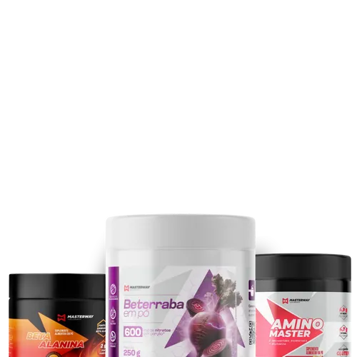 Beta-Alanina + Amino Master 300g + Nitrato de Beterraba 600NIT - KIT RESISTÊNCIA E ENDURANCE 