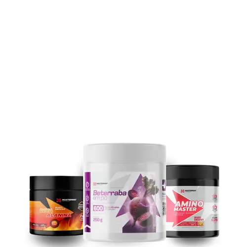 KIT RESISTÊNCIA E ENDURANCE - Beta-Alanina + Amino Master 300g + Nitrato de Beterraba 600NIT