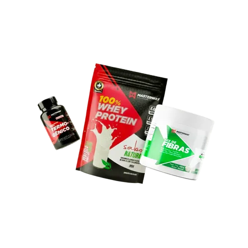 Termogênico + Whey Concentrado + Mix de Fibras - KIT EMAGRECIMENTO INTELIGENTE 