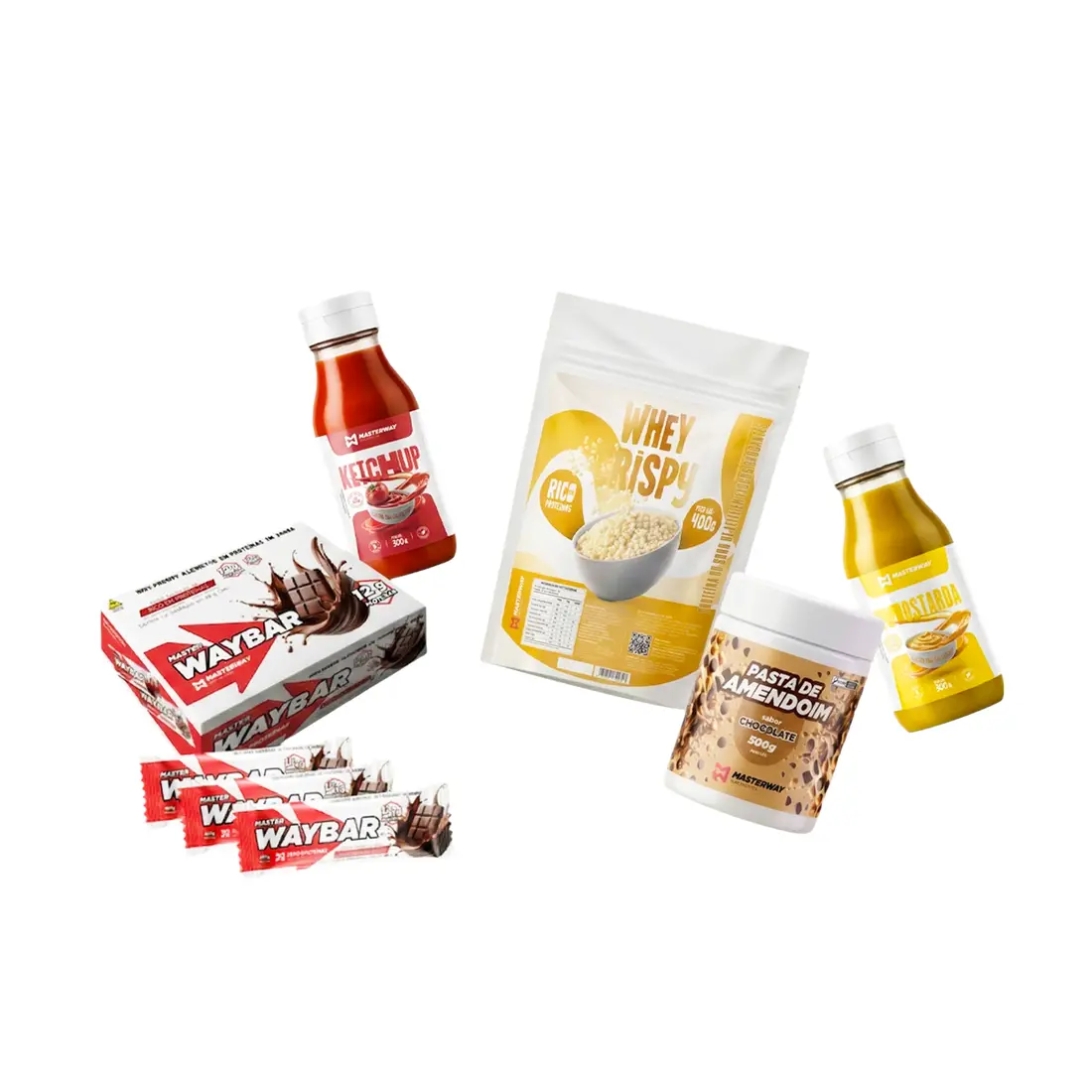 KIT DIETA SEM SOFRÊNCIA - Mostarda Zero + Ketchup Zero + Whey Crispy + Pasta de Amendoim Gourmet + Barra de Proteína - imagem 1