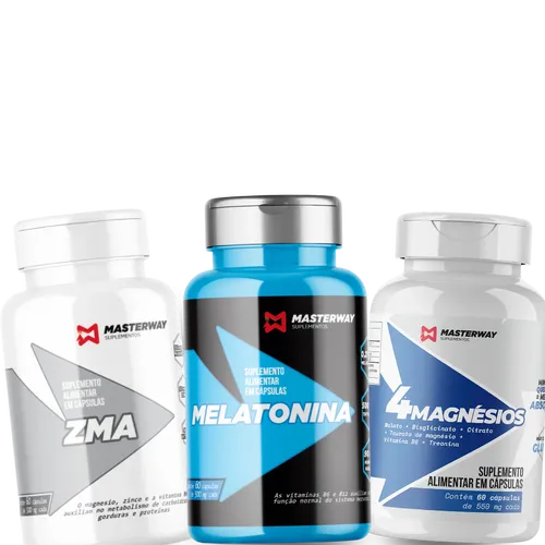 Melatonina + ZMA + 4 Magnésios - KIT SONO E RECUPERAÇÃO 
