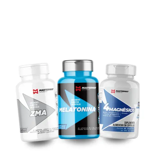 KIT SONO E RECUPERAÇÃO - Melatonina + ZMA + 4 Magnésios