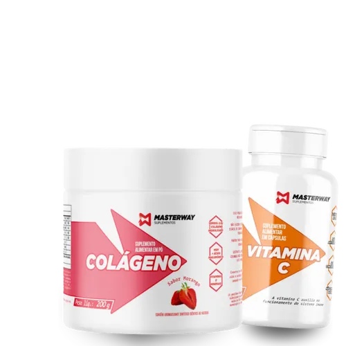 Colágeno Hidrolisado + Vitamina C - KIT CUIDADO DA PELE 