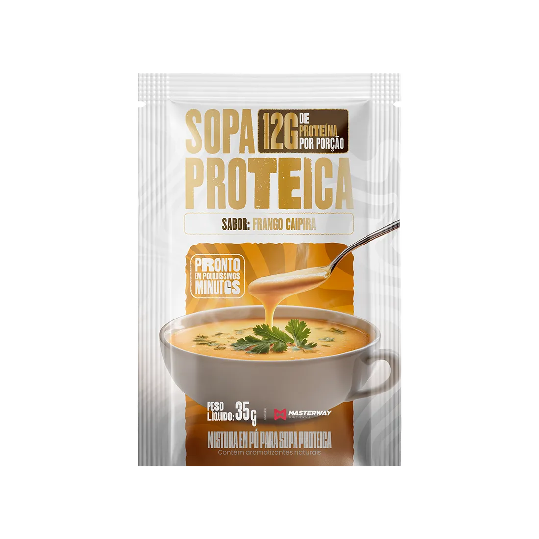 Sopa Proteica Frango Caipira: 12g Proteína | Masterway