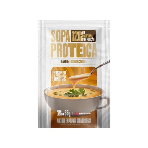 Sopa Proteica Masterway 35g - Frango Caipira  (Display 10 un)