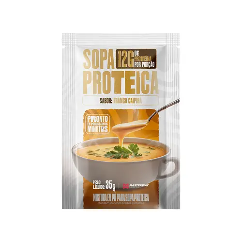 Sopa Proteica Masterway 35g - Frango Caipira  (Display 10 un)
