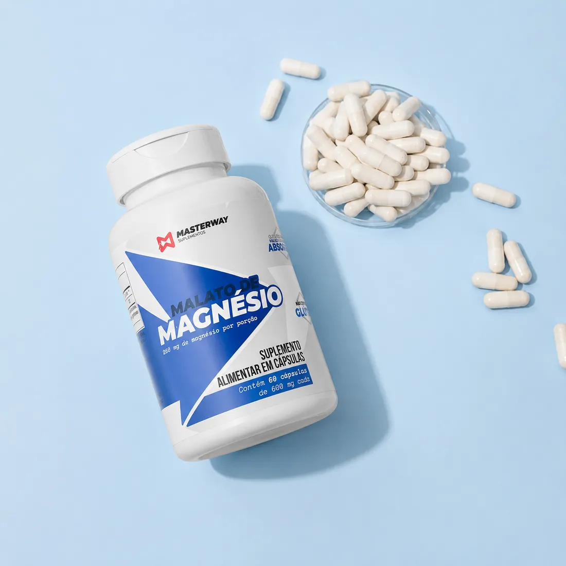 Malato de Magnésio 60 Cápsulas | Masterway Suplementos