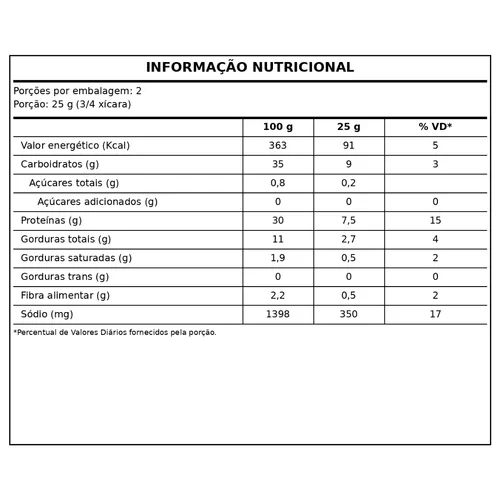 Master Snack Protein 50g Presunto - Masterway Suplementos