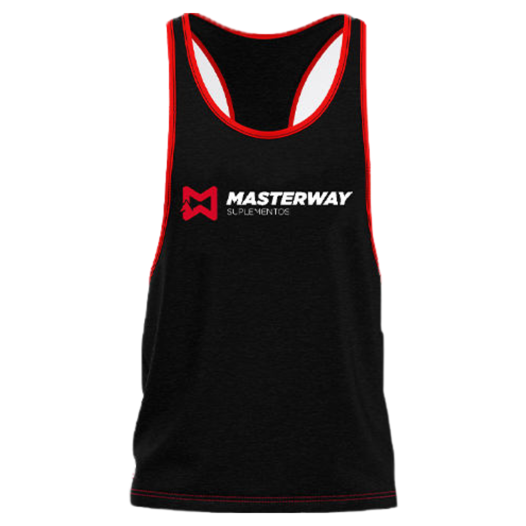 Regata Masculina Fit - Masterway Suplementos - G1, Preta