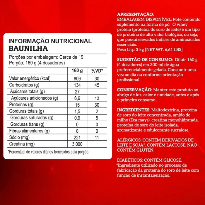 Hipercalórico Creamass 3Kg - Integralmedica