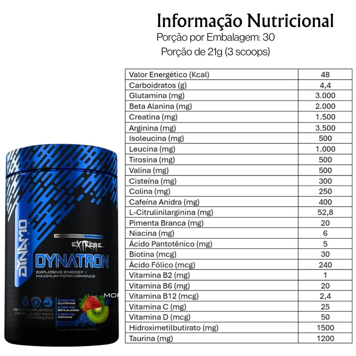 Pré Treino Dynatron Extreme 630g _ 400mg de Cafeína
