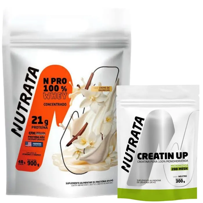 Kit NPRO 100% Whey + Creatina 100% Monohidratada _ Nutrata