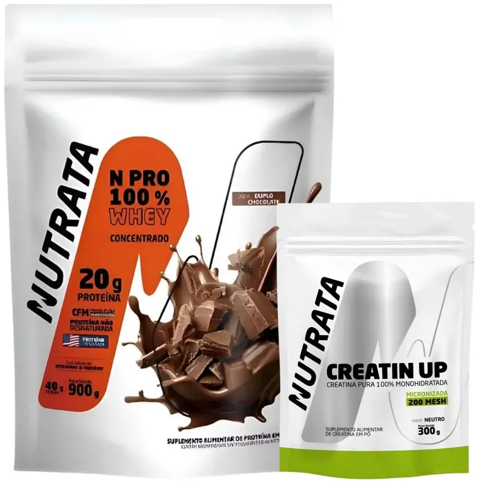 Kit NPRO 100% Whey + Creatina 100% Monohidratada _ Nutrata