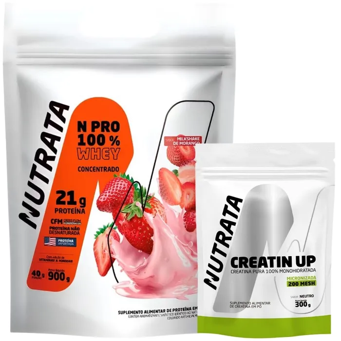 Kit NPRO 100% Whey + Creatina 100% Monohidratada _ Nutrata