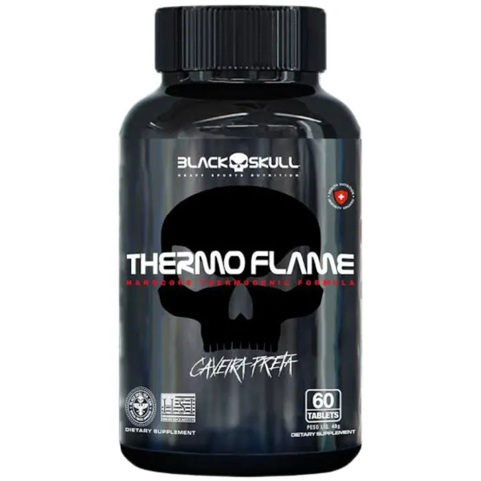 Termogênico Black Skull - Thermo Flame 60 Tabletes