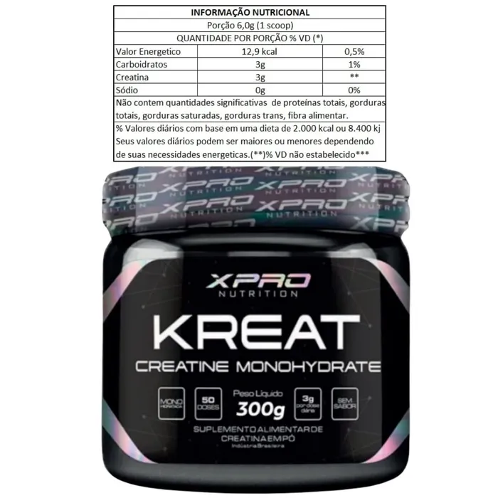 Creatina Monohidratada Kreat 300g X-PRO