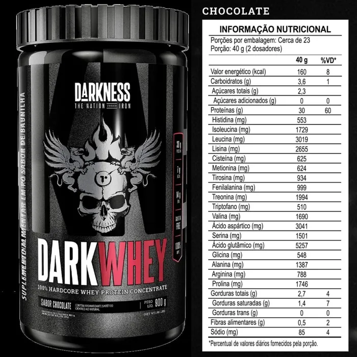 Kit Dark Whey 900g + Creatina Hardcore 300g