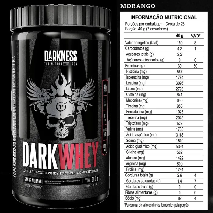 Kit Dark Whey 900g + Creatina Hardcore 300g